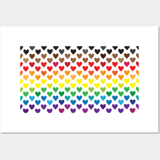 Gay Pride Hearts Posters and Art